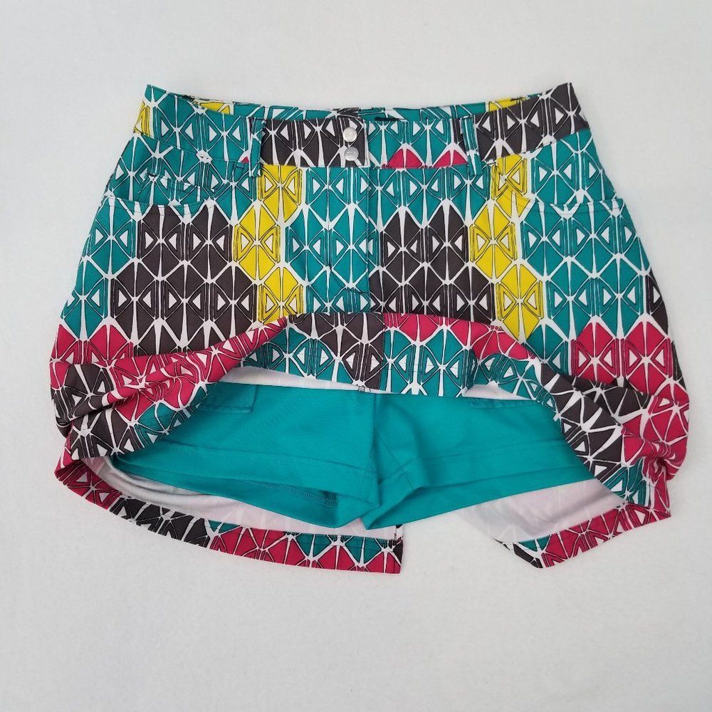Slazenger Golf Skorts Tennis Pockets Geometric Teal Magenta Women's 2